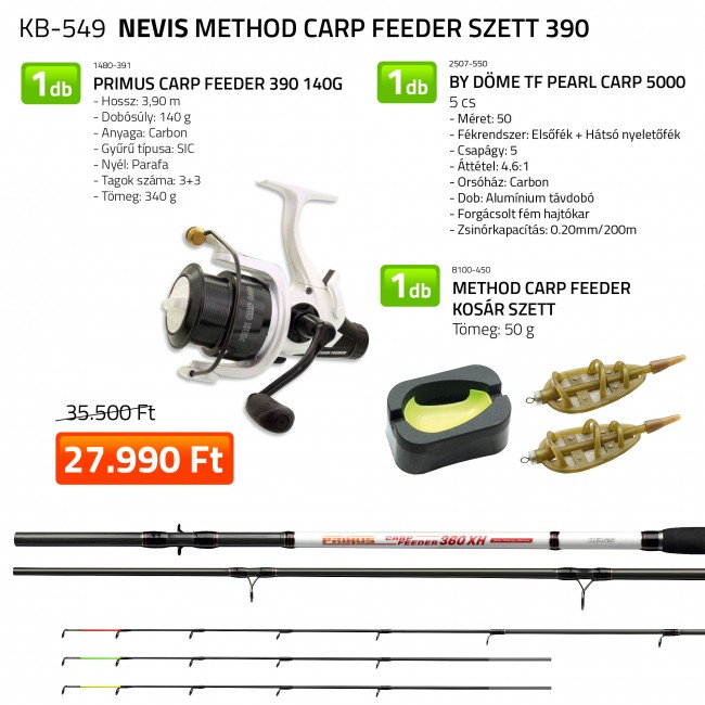 Nevis Method Carp feeder szett 390 KB-549