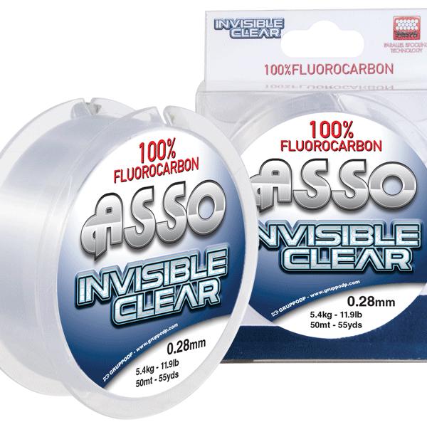 Asso Invisible Clear Fluorocarbon 50m - Kattintásra bezárul