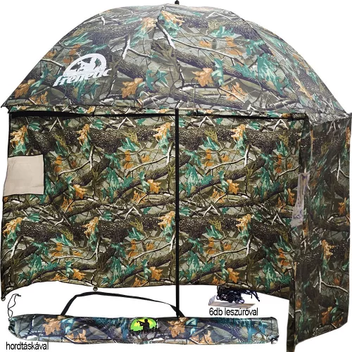 Frenetic terepszínű sátras oldalfalas ernyő 250cm