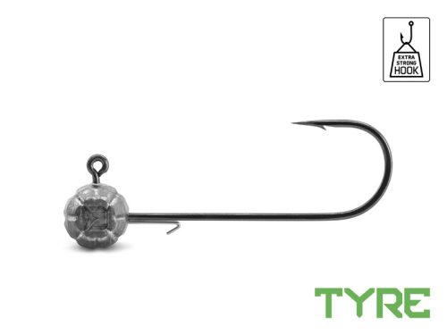 Grub-tartóval ellátott Delphin TYRE jigfej / 5 db #5/0 15gr