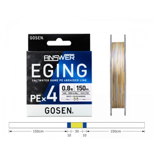 Gosen Answer Eging X4 White 150m PE0.5
