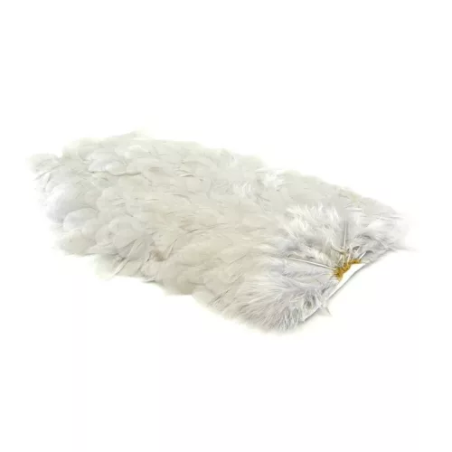 Whiting 4 B's Hen Saddle White dyed Light Dun 74802221) White Dyed Light Dun