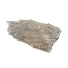   Whiting 4 B's Hen Saddle White dyed Medium Dun (74802222) White Dyed Medium Dun 