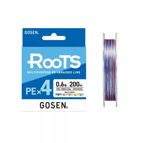 Gosen Roots X4 Multi Color 200m PE0.4