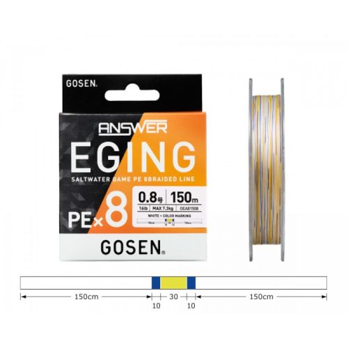 Gosen Answer Eging White PE X8 150m PE0.6
