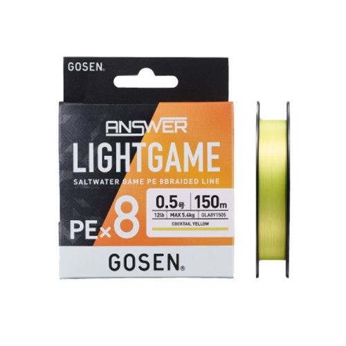 Gosen Answer Lightgame PE X8 Cocktail Yellow 150m PE0.3