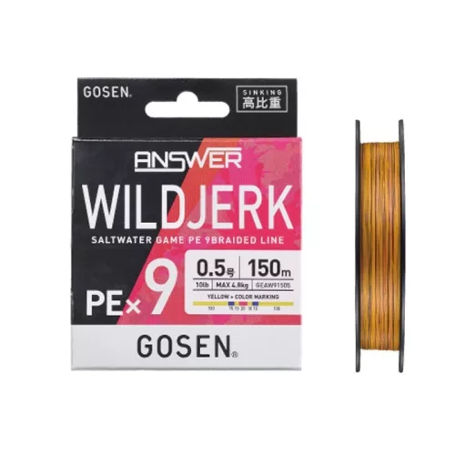 Gosen Answer Wildjerk PE X9 Yellow 150m PE0.8