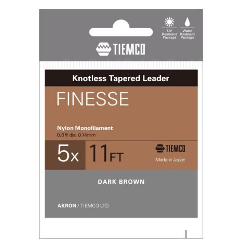 TIEMCO VÉKONYODÓ ELŐKE FINESSE TAPERED LEADER 11ft 4X 4x