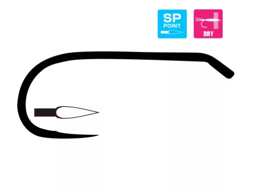 HOROG TIEMCO FLY TMC100SP-BL #18 Barbless