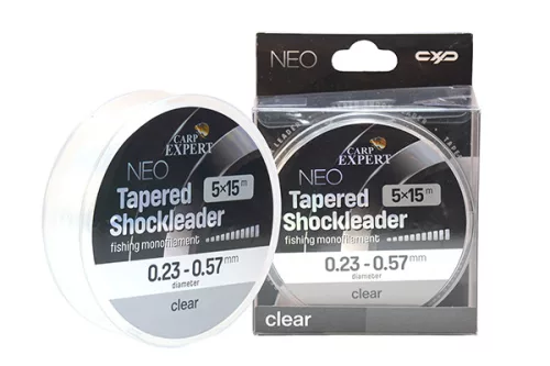 CARP EXPERT NEO TAPERED SHOCK LEADER 0.26-0.57MM 5X15MCLEAR