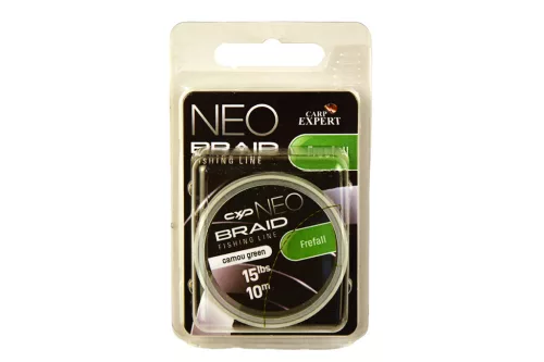 CARP EXPERT NEO FREEFALL KIKÖNNYÍTETT FONOTT ELŐKEZSINÓR 15LBS CAMOU GREEN 10M