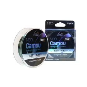 CARP EXPERT NEO CAMOU  0,20MM 300MOLIVE GEEN + BROWN 6,226KG