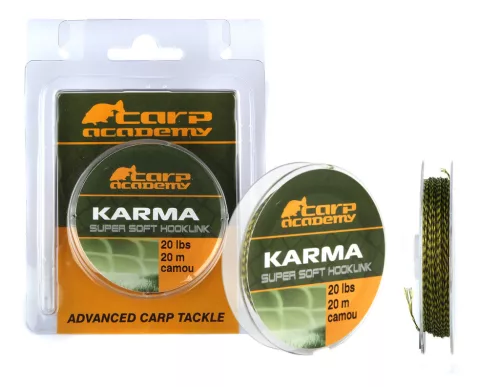 Carp Academy Karma Hooklink 20m 15lb Camo
