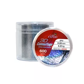   CARP EXPERT 3D CAMOUFLAGE GREY 0,35MM 600MGREY + BLACK 3D CAMOUFLAGE 15,11KG