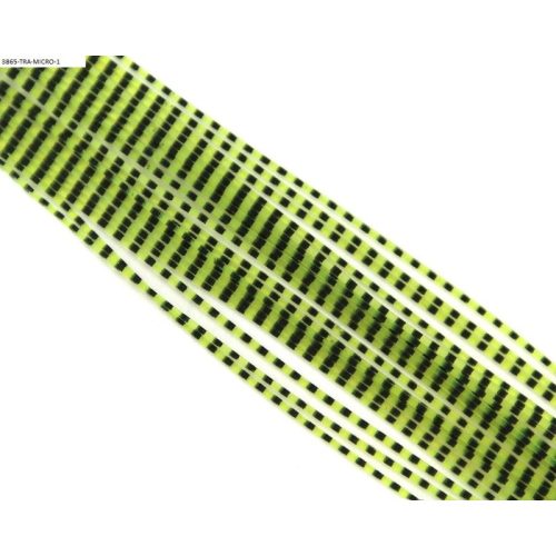 Traun River Micro Barred Grizzly Legs 03 Black/Chartreuse