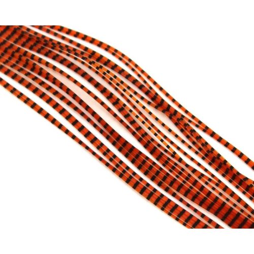 Traun River Micro Barred Grizzly Legs 04 Black/Hot Orange