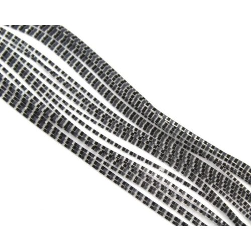 Traun River Micro Barred Grizzly Legs 07 Black/Pearl