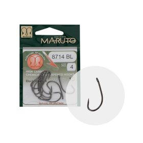   MARUTO HOROG 8714BL CARP HOOKS HC T.D.E.5° BARBLESS BLACK NICKEL 6