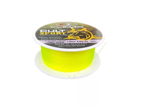CLIMAX CULT CARP SPORT MONO FLUO YELLOW 1000m 0.28mm
