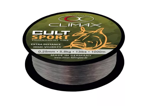 CLIMAX CULT CARP SPORT MONO GREY 1000m 0.20mm