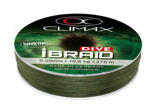 CLIMAX iBRAID DIVE SINKING OLIVE GREEN 135m 0.18mm 9.5kg
