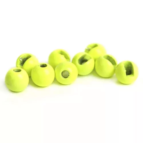 Hanák Tungsten Beads Slotted 3mm Fluo+Chartreuse