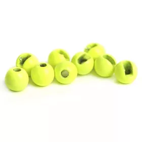 Hanák Tungsten Beads Slotted 4mm Fluo+Chartreuse