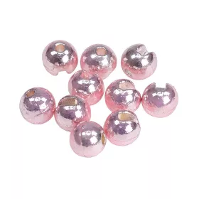 Hanák Tungsten Beads Slotted 4mm Metallic+Light Pink