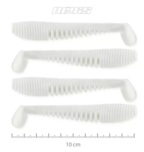 Nevis Impulse Shad 10cm 4db/cs (Classic White)