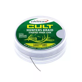   CLIMAX CULT CARP HUNTERSBRAID SINKING HOOKLINK 20m 25lb Gravel