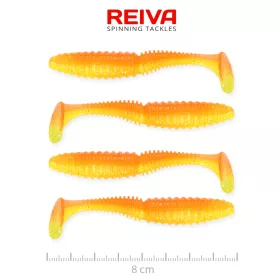 Zander Power Shad 8cm 4db/cs (Shiny Orange)