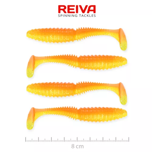 Zander Power Shad 8cm 4db/cs (Shiny Orange)