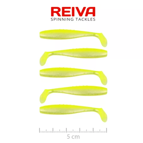 Flat Minnow Shad 5cm 5db/cs (Flash Lemonade)