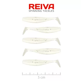 Flat Minnow Shad 5cm 5db/cs (Pearl White)