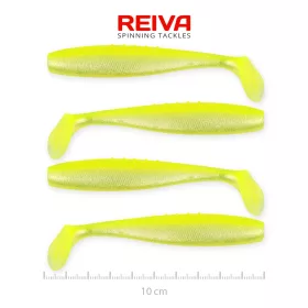 Flat Minnow shad 10cm 4db/cs (Flash Lemonade)