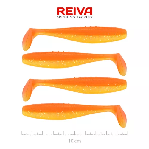 Flat Minnow Shad 10cm 4db/cs (Shiny Orange)