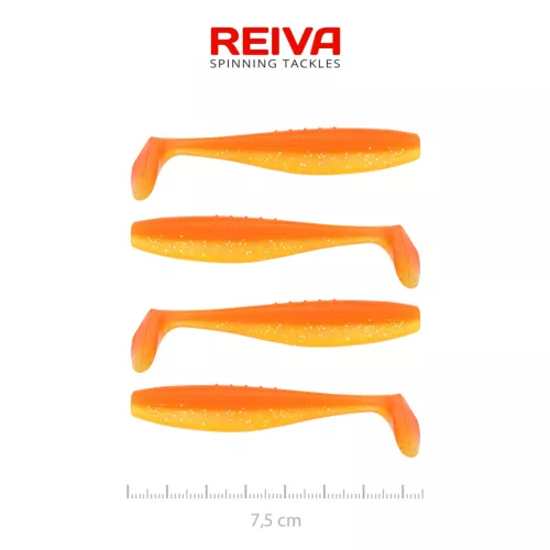 Flat Minnow shad 7,5cm 4db/cs (Shiny Orange)