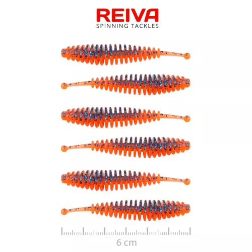 Tiny Worm 6cm 6db/cs (Orange Disco)