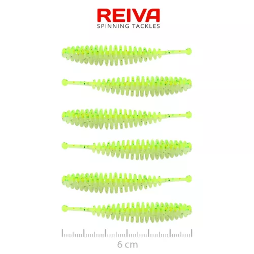 Tiny Worm 6cm 6db/cs (Flash Chartreuse)