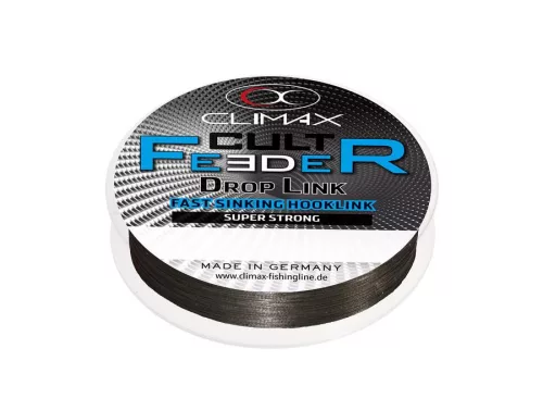 CLIMAX CULT FEEDER FAST SINKING BRAID DROPLINK 10m 0.21mm 10.6kg Dark Grey