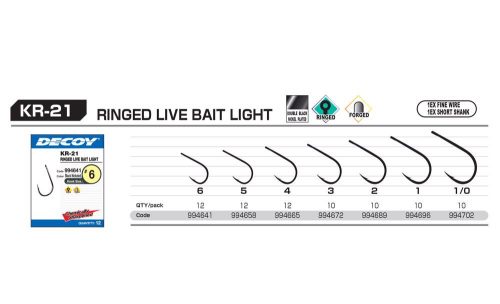HOROG DECOY KR-21 ROUND LIVE BAIT LIGHT 1/0