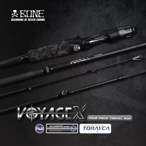 BONE Voyage X 6'8" /4 részes Medium Fast Baitcast utazószett PE 1.5-3 / 14-60 g