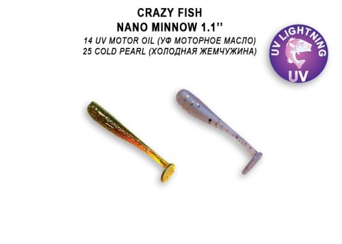 Crazy Fish Nano Minnow 1,1" 27mm 14/25