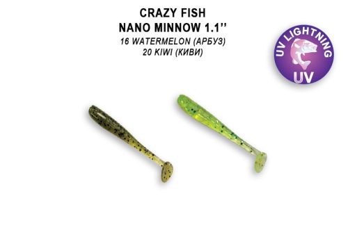 Crazy Fish Nano Minnow 1,1" 27mm 16/20