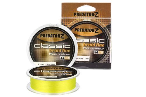 PZ Classic fonott zsinór-fluo sárga, o 0,12 mm, 120 m, 5,6 kg, fluo sárga