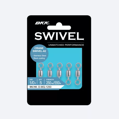 BKK Crane Swivel-62 (Stainless Steel, Black) 6# 10db/csomag
