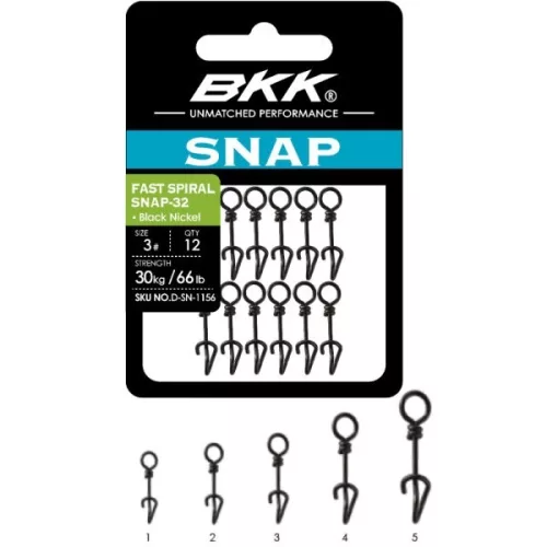 BKK Corkscrew Snap-42 (Black Nickel)  5#