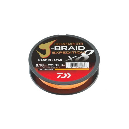 Daiwa J-Braid Expedition Smash Orange 150m 0.06mm
