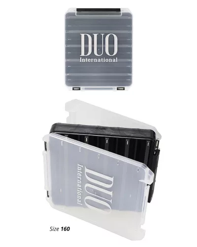 DOBOZ DUO REVERSE LURE CASE 160 20.6x17x4.4cm Pearl Black/Gold Logo