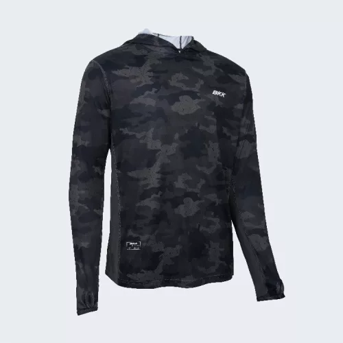 BKK HOODED LONG SLEEVE PERFORMANCE SHIRT - CAMO L